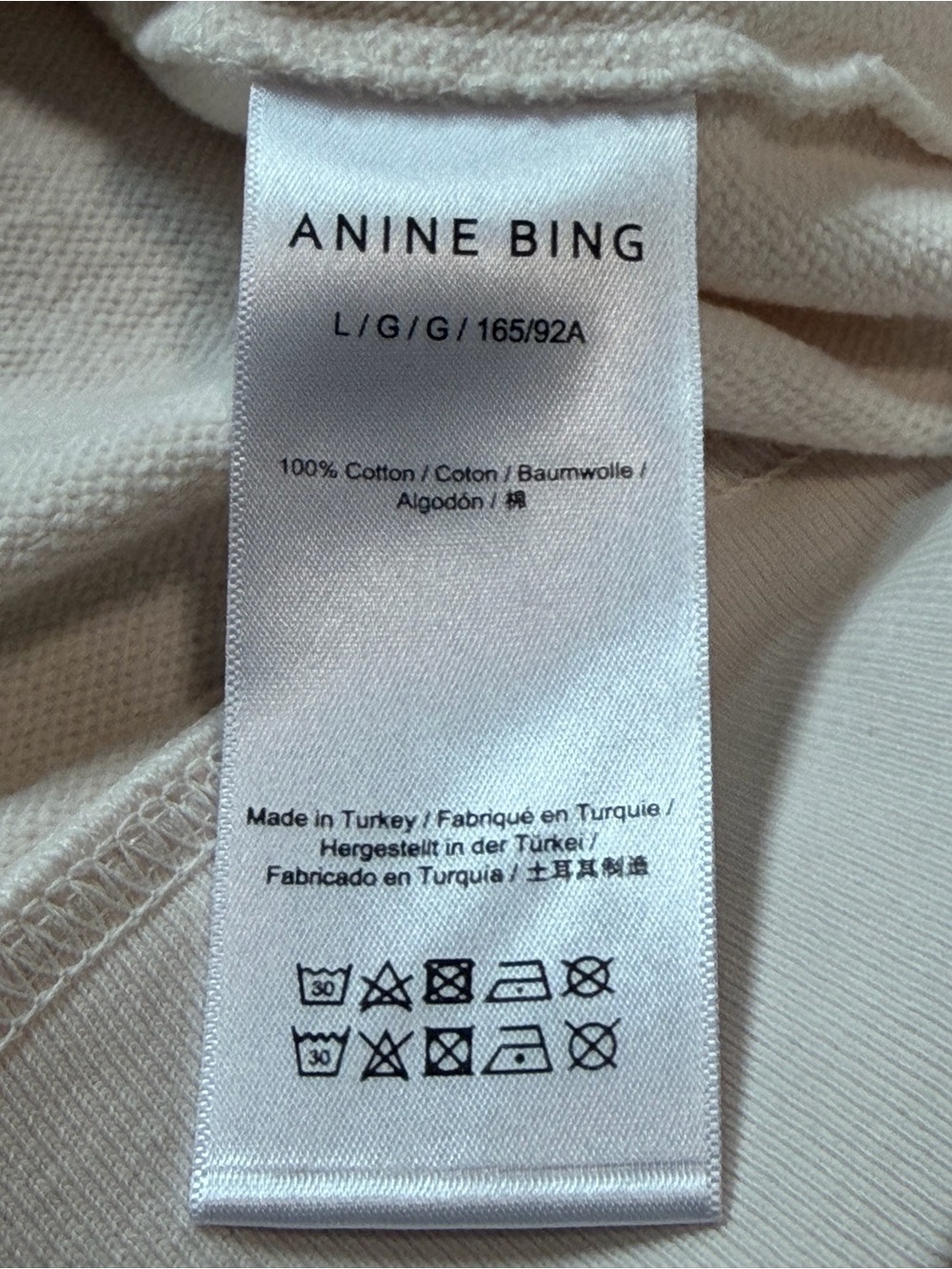 NWT Anine Bing Harvey Hooded Sweatshirt in Washed Pink - Size Large - Picture 7 of 7